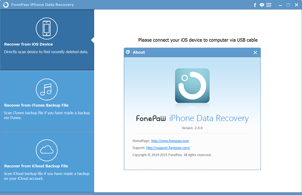 About iPhone Data Recovery 2.0.0