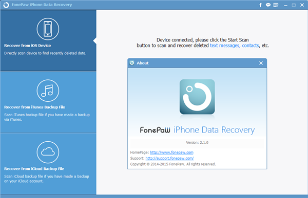 About iPhone Data Recovery 2.1.0