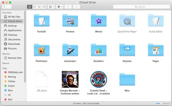 Access iCloud Drive Files on Mac