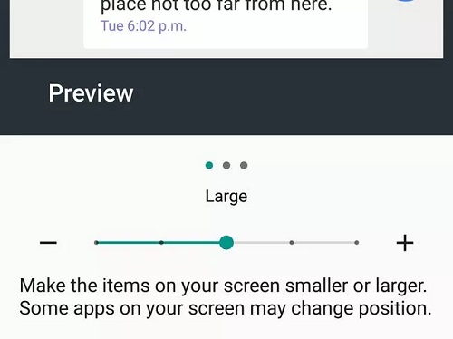 Adjust On-screen Objects Size on Android