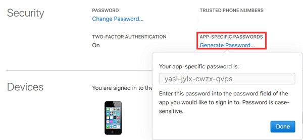 App=Specific Passwords