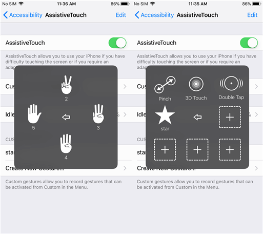 AssistiveTouch Gestures