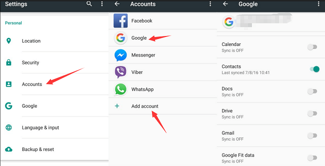 Back up Android to Google Account