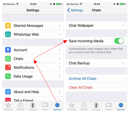 Go to Settings Chats on WhatsApp