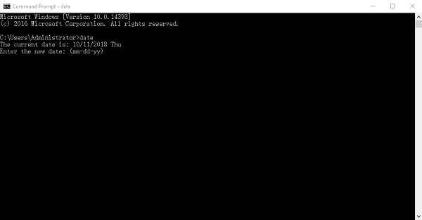 Change Date and Time Command Prompt