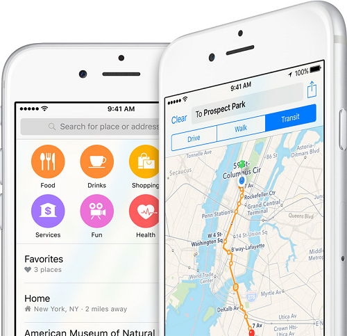 iPhone Contacts Map