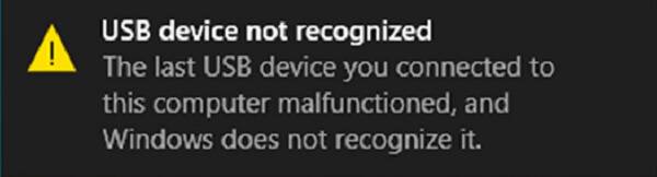 Device Not Recognized