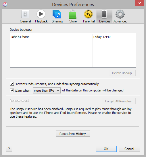 Disable Automatic Syncing to Make iTunes Faster