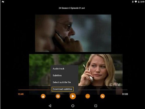 Download Subtitles on VLC for Android
