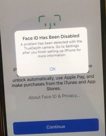 Face ID Has Been Disabled
