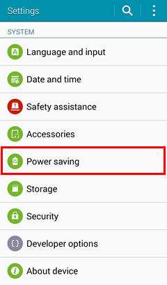 Samsung Power Saving