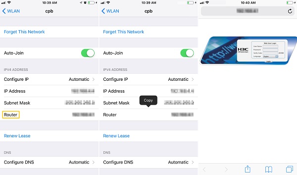 Find Wi-Fi Password on iPhone via Router Settings