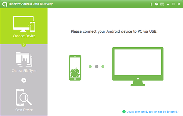 The Main Interface of FonePaw Android Data Recovery