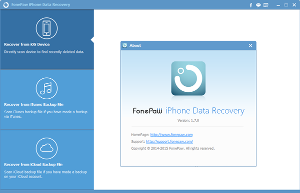 FonePaw iPhone Data Recovery V1.7.0