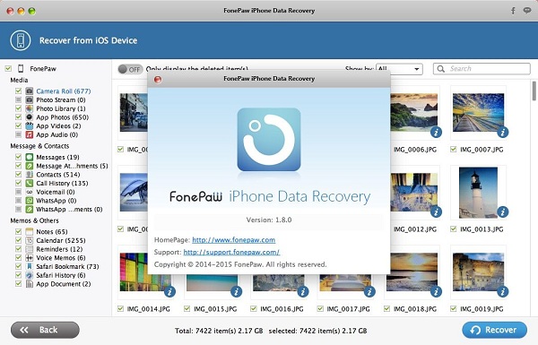FonePaw iPhone Data Recovery Mac 1.8.0