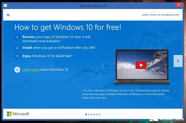 Get Windows 10 for Free