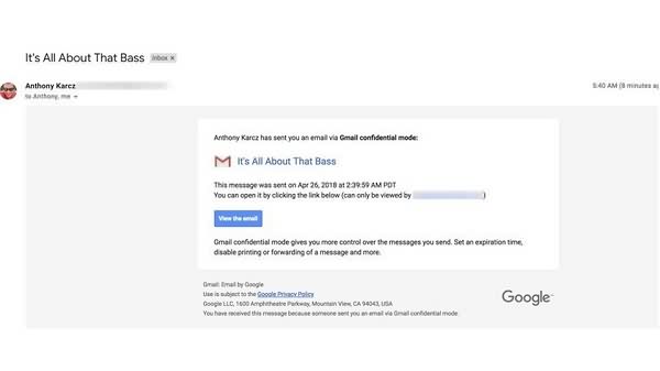 Gmail Receive Confidential Emails