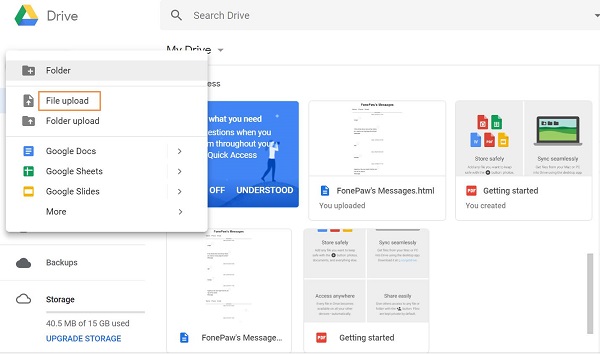 Open PSD with Google Drive