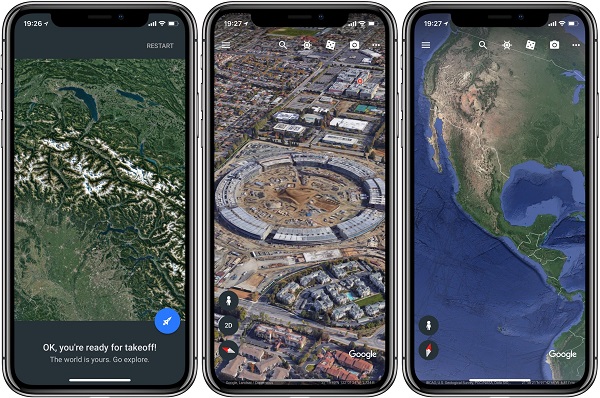 Google Earth for iPhone XS