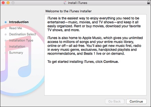 Run iTunes 12.6 Installer