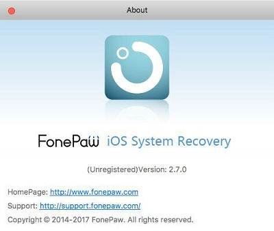 iOS System Recovery Homepage