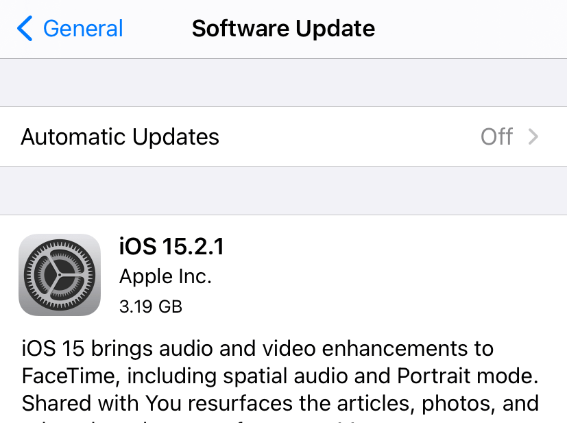 Check Update on iPhone