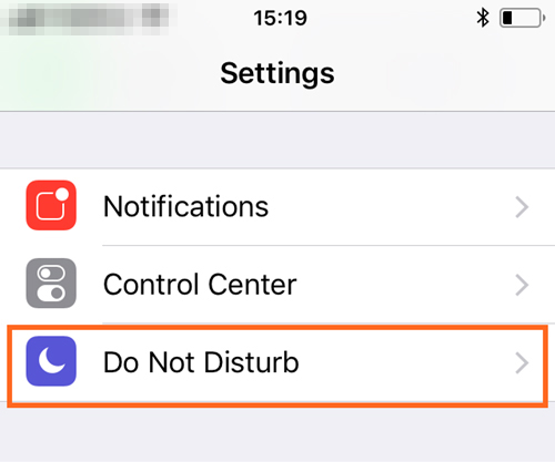 Do Not Disturb in iPhone