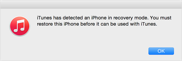 iTunes Has Detected iPhone in Recovery Mode
