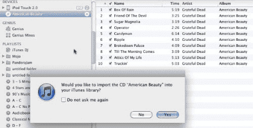 Import Songs from CD on iTunes