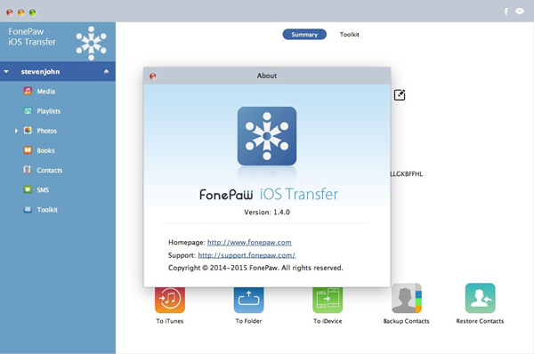 FonePaw iOS Transfer Mac 1.4.0