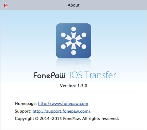 Mac of FonePaw iOS Transfer 1.3.0