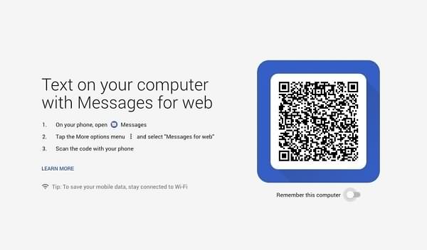 Messages for Web on PC