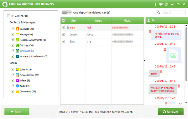 Recover Android WhatsApp