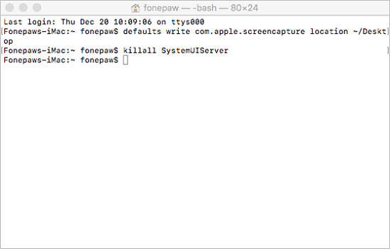 Reset Mac Screenshot Storing Location