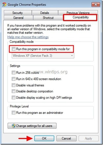 Run Chrome in Compatibility Mode