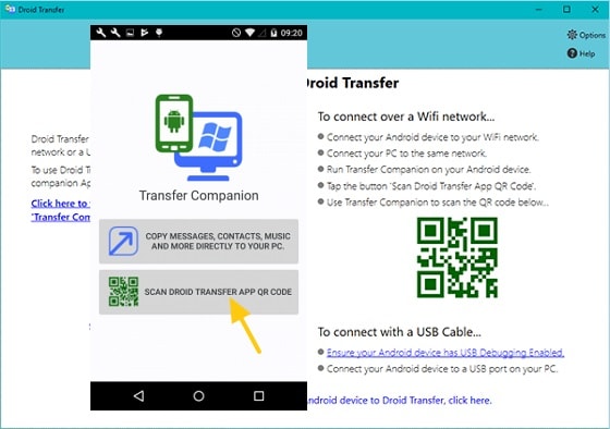 Scan QR Code To Transfer Android Files
