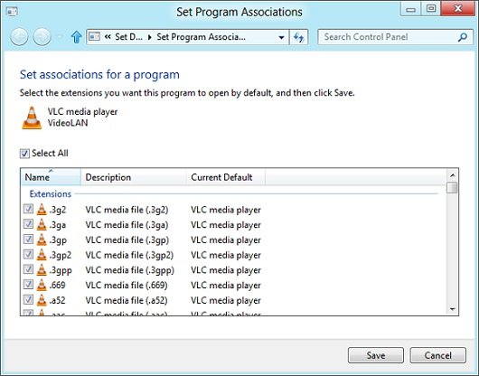 Set VLC as Default Media Player in Installation
