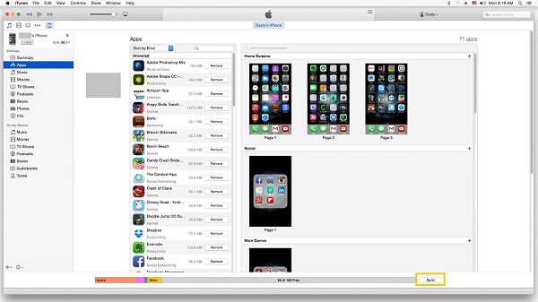 Sync Apps with iPhone and iTunes