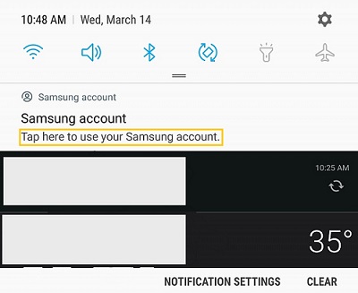 Samsung Account Notice