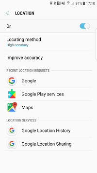 Turn on Location on Android