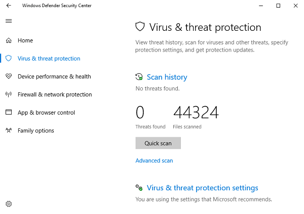 Virus Threat Protection