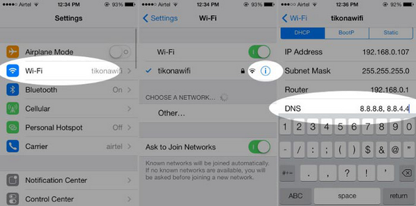 WiFi DNS Setting