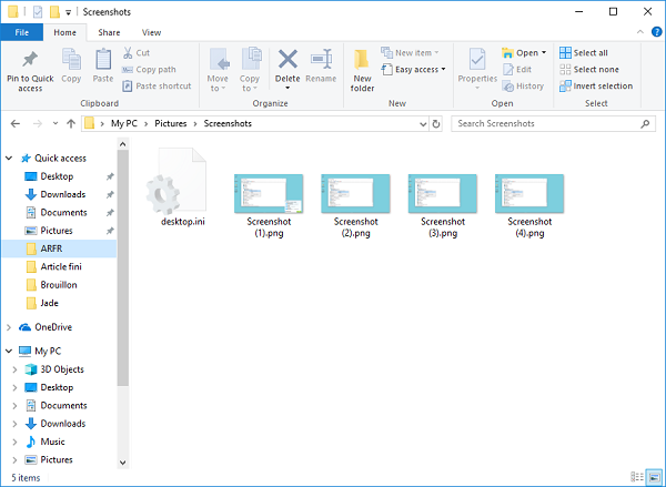 Windows Screenshot Folder